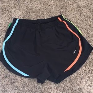 Black with neon nike running shorts
